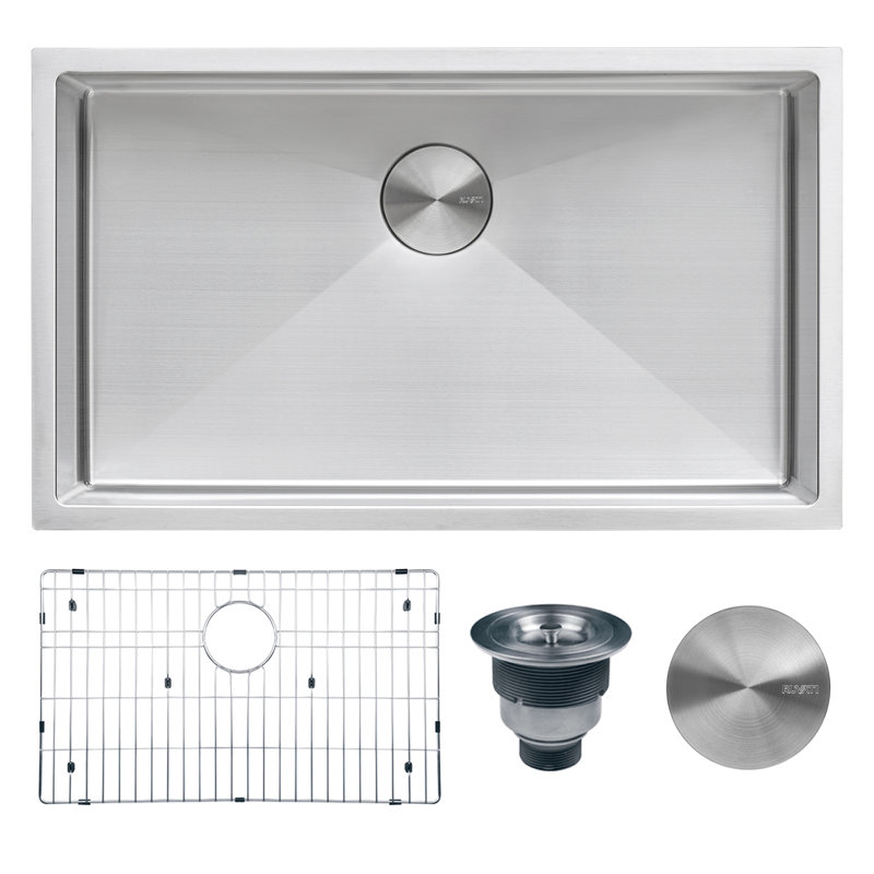 Ruvati 33-Inch Stainless Steel Undermount Kitchen Sink with Single Bowl