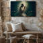 Toile, une figure sereine avec de longs cheveux qui coule et un art mural doux-518360121