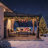 Patio Wall-Mounted Aluminum Gazebo with Galvanized Steel Roof, Sunroom, Curtains and Netting-96793219