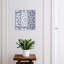 Key storage box, Opens to the right, 30x30x5, White, Colorful mosaics with geometric patterns, 
