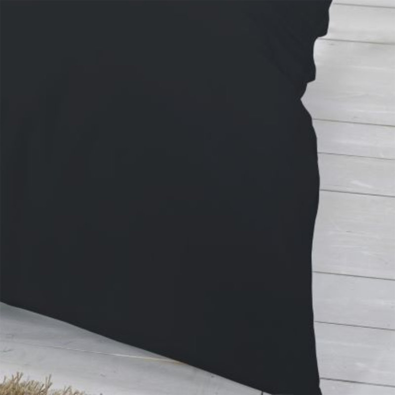 Kalos 100% Cotton Flatweave Pillow Case, Black