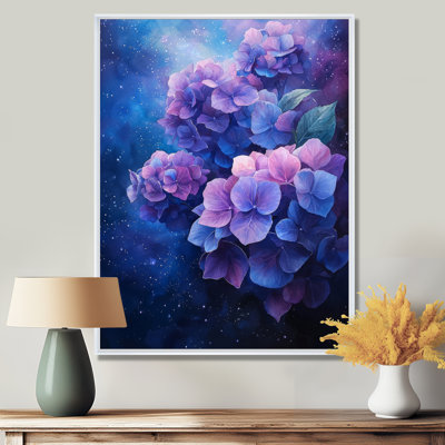 Hydrangea in Space - Hydrangea, reproduction d'art encadrée