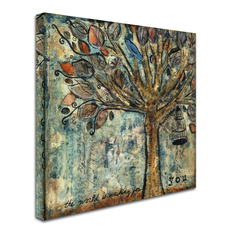 Berkley «The World is Waiting for You», reproduction sur toile tendue, H 24 po x l 24 po x P 2 po