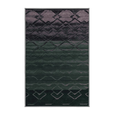 Machine Washable Trellis Gray Area Rug
