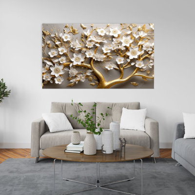 Golden Tree 4D Acrylic Wall Art