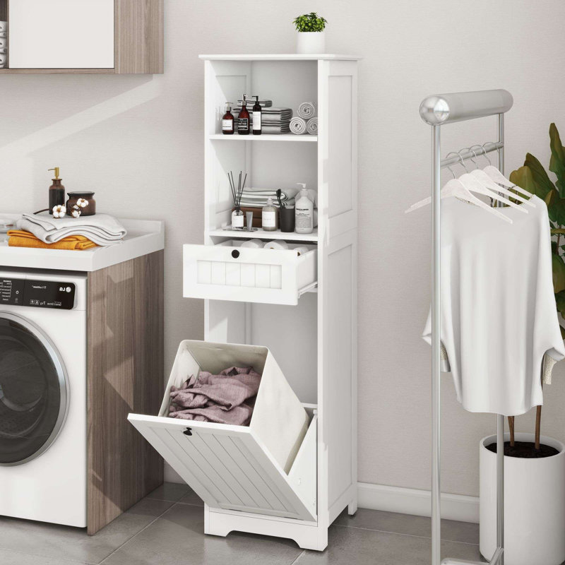 Wood Cabinet Laundry Hamper