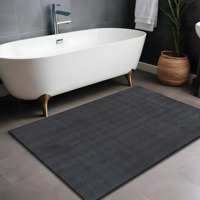 Non-Slip Area Rug, Dark Gray, Rectangle 2' x 3'