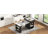 59.5" Kitchen Island With Extendable Dining Table, Kitchen Storage Table With Double-Sided Storage, Kitchen Island With 2 Drawers, Power Outlet, Side Open Shelves, For Kitchen, Dining Room, Black-1398516541