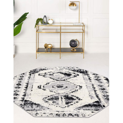 Tapis noir / blanc Ithalia