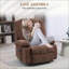 Fauteuils inclinables Power Lift Massage & amp; Chaleur chauffante, fauteuil inclinable en chenille pour personnes âgées, télécommande, poches latérales, assemblage rapide | Noyer brun | Chenille