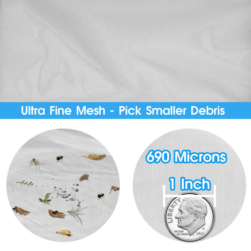 Pool Leaf Skimmer Net Ultra Fine Mesh With Aluminum Poles 5 Sections 6 Feet Swimming Pool Cleaning Net Leaf Catcher For Above Ground Pools Inground Pools