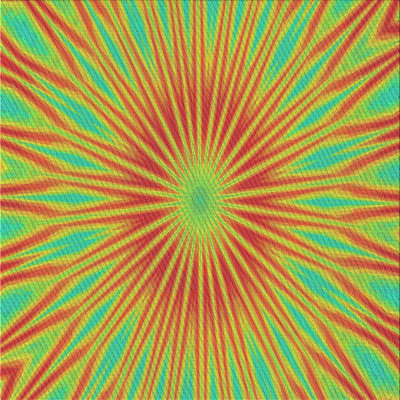 Tapis vert/orange tissé à la machine
