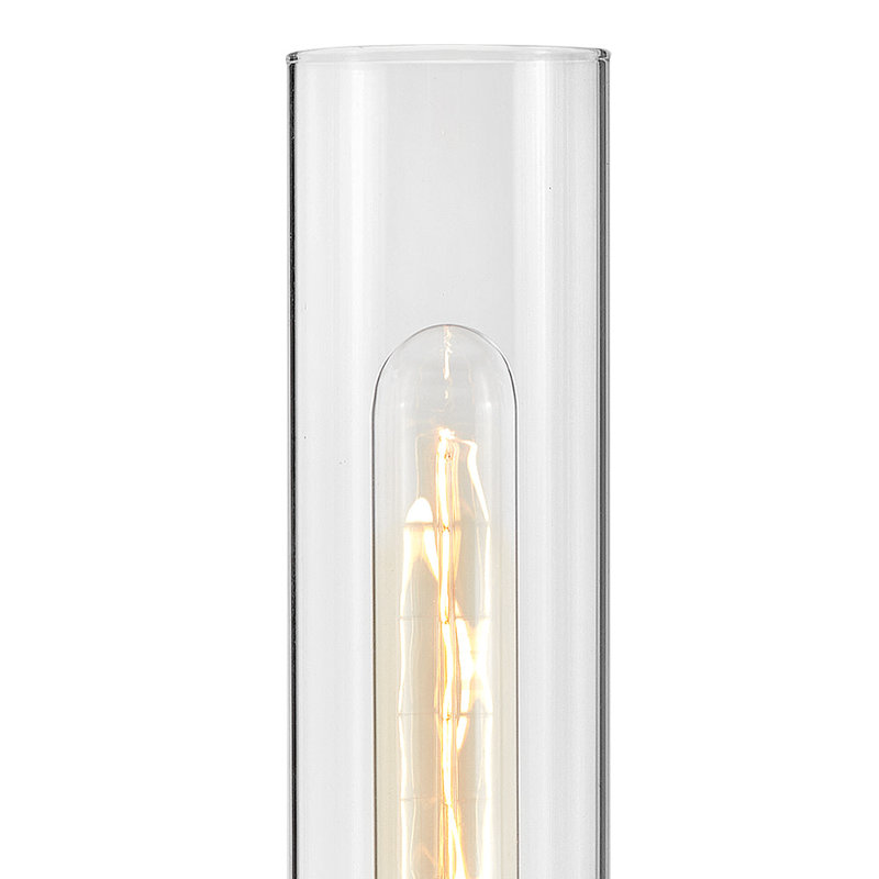 Ellison 1-Light Bath Vanity Light Wall Sconce with Faceted Cuff, Black/Brushed Nickel