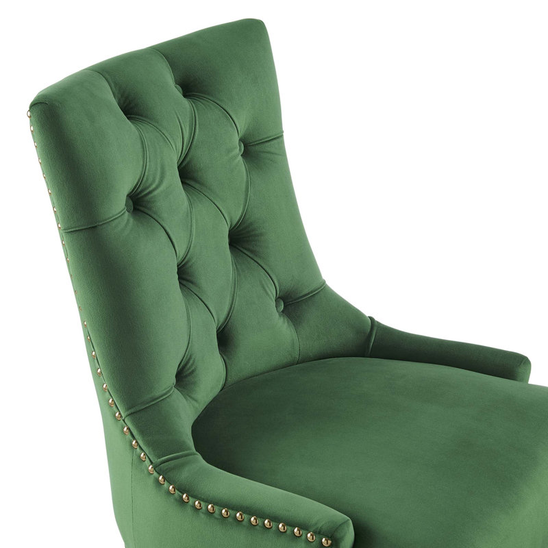 Chaise de bureau Regent, Émeraude, Doré