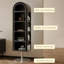 Bibliothèque rotative noire en bois massif moderne