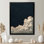 «Fluffy White Clouds In The Sky», impression encadrée de nuages, toile blanche minimaliste