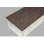 Table basse en bois, table rectangulaire avec roulettes