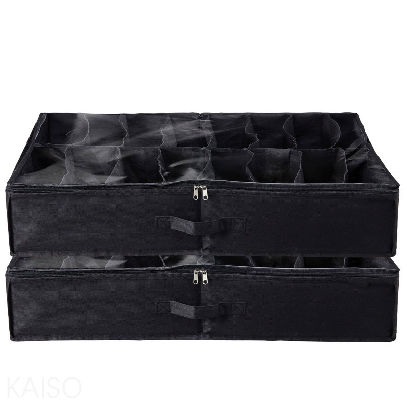 Ensemble de 2 boîtes de rangement pour chaussures en tissu non tissé