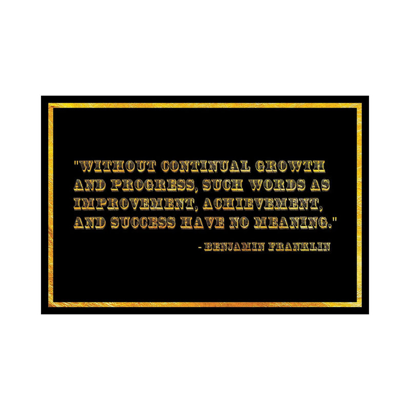Ben Franklin Quote - Print on Canvas, Wrapped Canvas, 20.32cm H x 30.48cm W x 1.91cm D