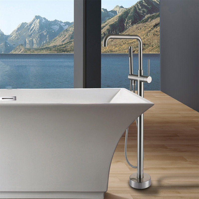 Freestanding Bathtub Faucet With Hand Shower