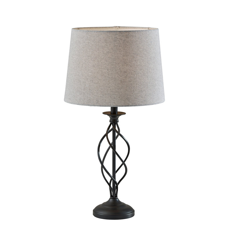 Darcy Table Lamp- Grey Drum Shade