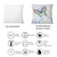 Carré, papillon iridiscent - Coussin décoratif à imprimé traditionnel-60159497