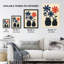 Simple Daisy Flowers in Pots Folk Art Wall Art Print