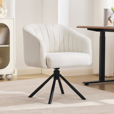 Swivel Upholstered Home Office Desk Chair Accent Armchair