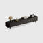 Meuble télé rétro en bois manufacturé noir-898736150