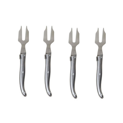 Set of 4 Laguiole Mini Cheese Fork Stainless Steel