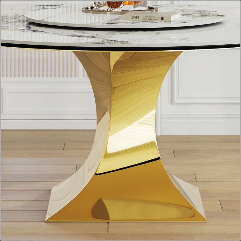Hokku Designs 59" Round Sintered Stone Dining Table Set - Wayfair Canada