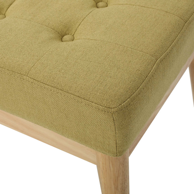 Babbs Fabric Upholstered Bench, Bright Green