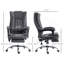 Chaise de bureau en microfibre Vinsetto, chaise d'ordinateur à haut dossier avec massage à 6 points, chaleur, hauteur réglable et repose-pieds rétractable, bleu foncé-1126202951