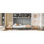 Lit de jour simple tapissier avec tiroirs, support en lattes de bois, beige
