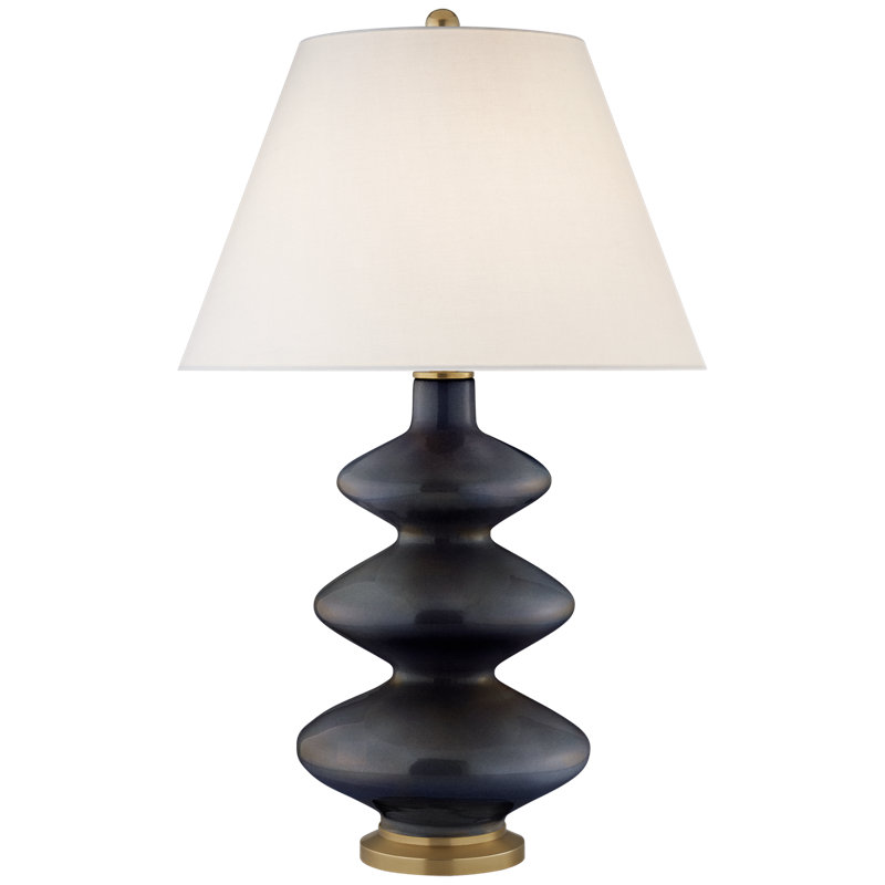 Smith Table Lamp, Mixed Blue Brown, 29.25" H x 18.5" W x 18.5" D