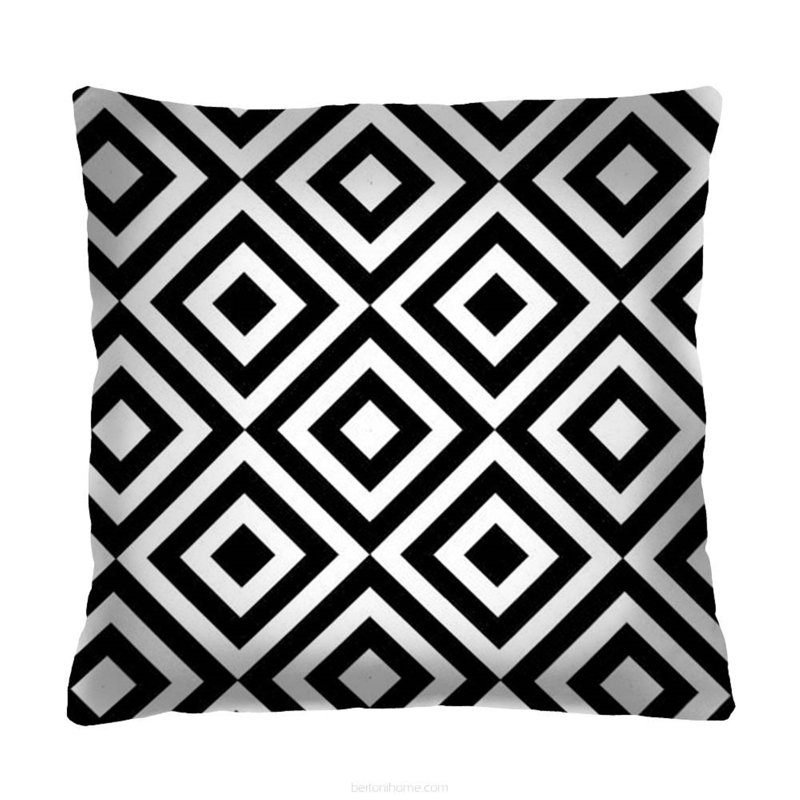 Diamond cushion, 50 x 50cm, black