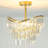 Aldgate 4 - Light Glass Crystal Semi Flush Mount Ceiling Light