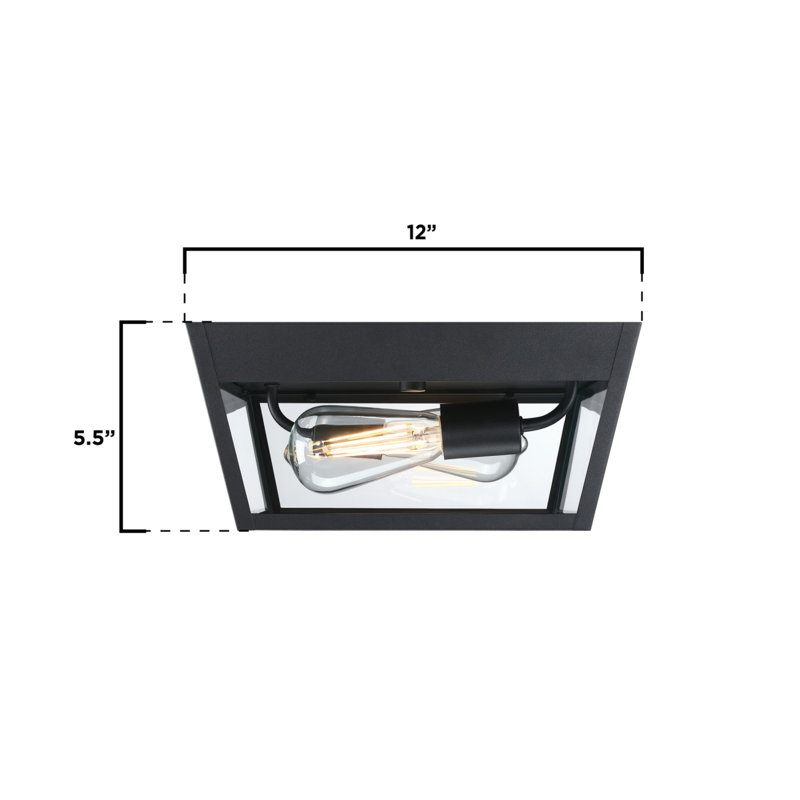 2 - Bulb Outdoor Flush Mount