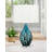 Sassari 28" Teal and Black Fused Glass Table Lamp