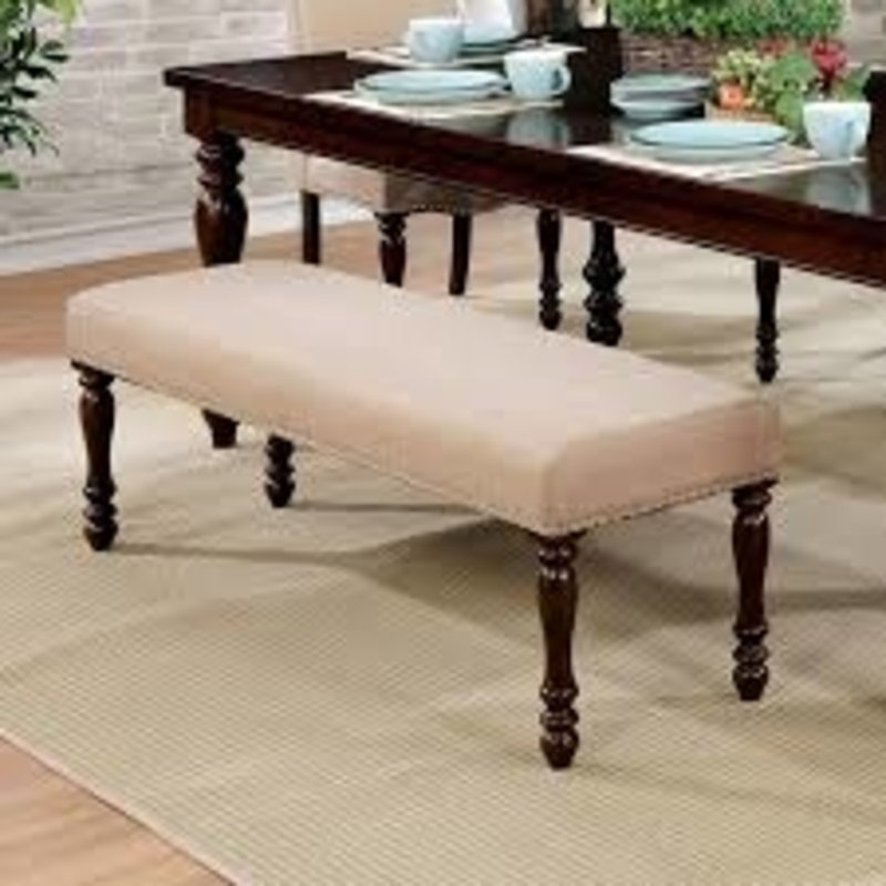 Kaan Linen Blend Upholstered Bench