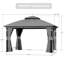 Louvre Steel Double Roof Soft Top Gazebo With LED Lighting And Bluetooth Speaker,Netting And Pravicy Curtains-1762043996-1762043986
