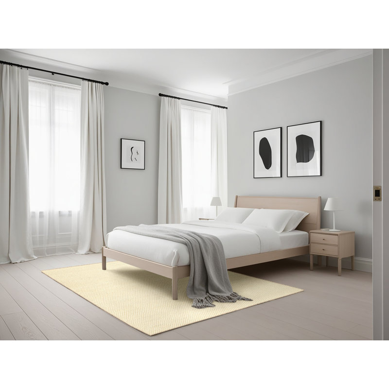Tapis beige contemporain Bursten, Rectangle 5 pi x 7 pi