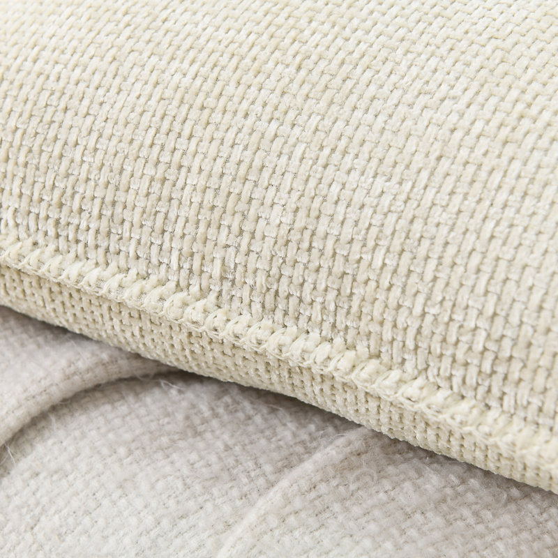 Housse de coussin décoratif en polyester Farmhouse Pillow Covers, Crème, Carré 18 po
