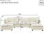 Canapé modulaire 4 places avec 2 repose-pieds, canapé-lit en chenille Cloud-349533253