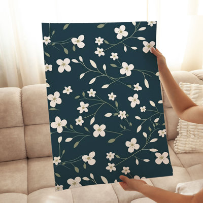 Floral Jasmine Flowers Pattern VII Modern Unframed Art Print