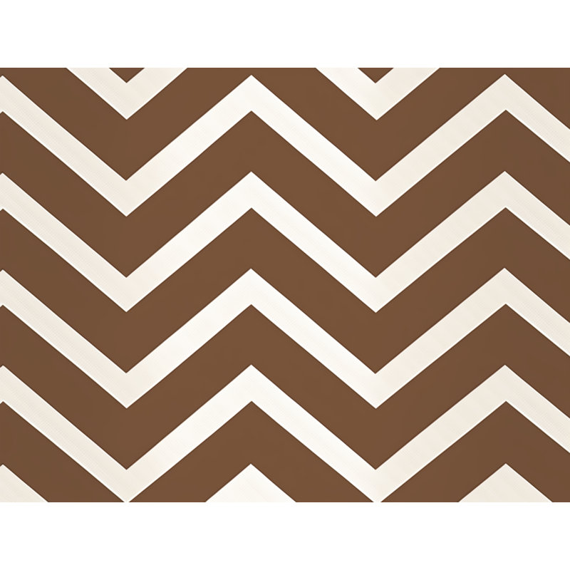 Checkered Comforter, Twin Extra Long Comforter, Brown/White Chevron