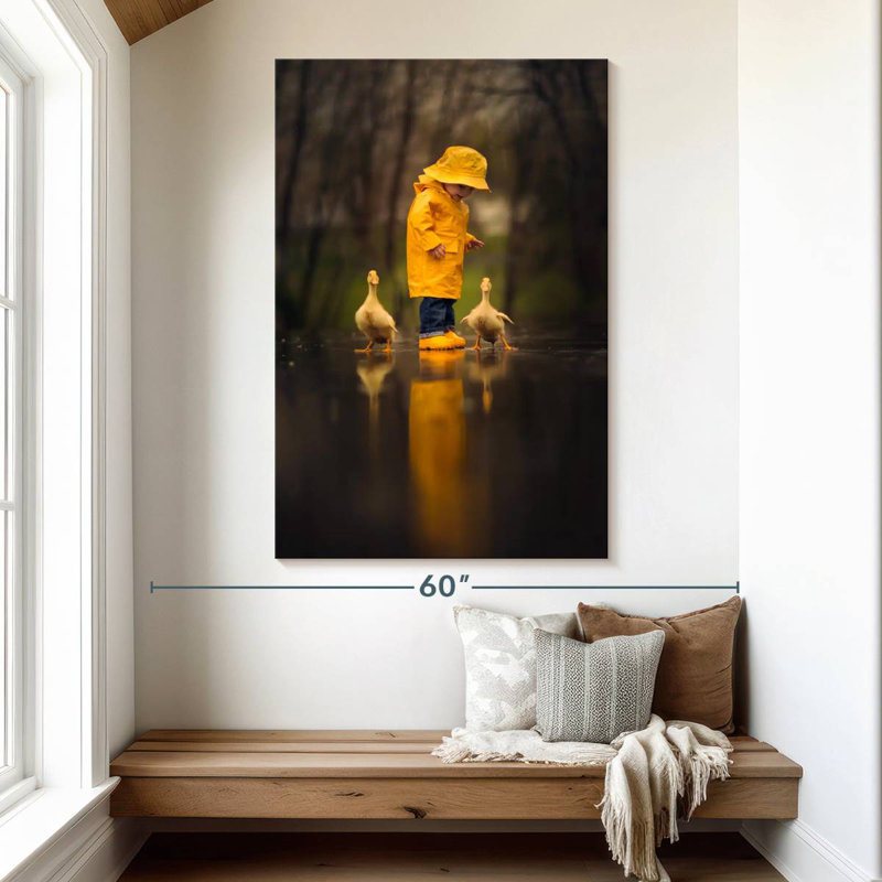 Brampt Boy With Ducks, 51" H x 34" W