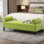Banc rembourré en velours moderne avec coussins amovibles, repose-pieds confortable pour l'intérieur-129407981