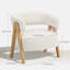Chaise de baignoire, chaise d'appoint en molleton Sherpa avec pieds en bois, blanc-524113216-524113219