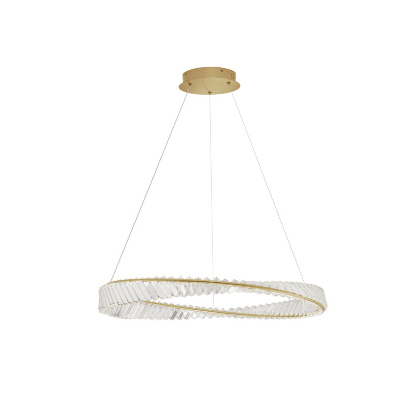 1 - Light Gold LED Crystal Pendant